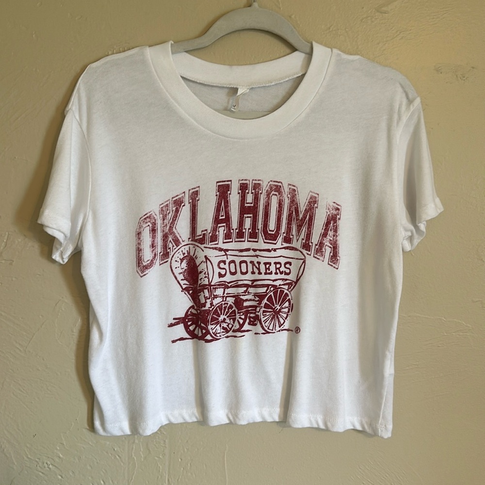EUC university of Oklahoma cropped spirit tee